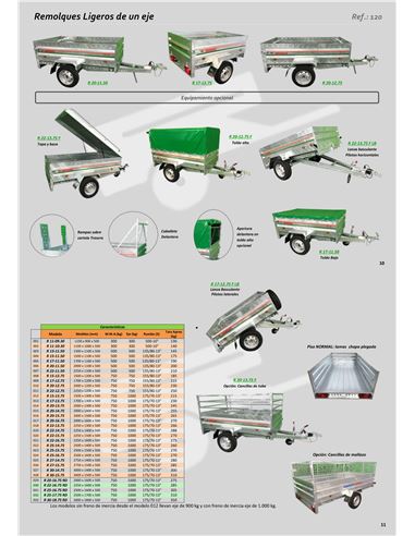 REMOLQUES LIGEROS DE UN EJE