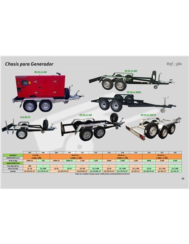 CHASIS PARA GENERADOR